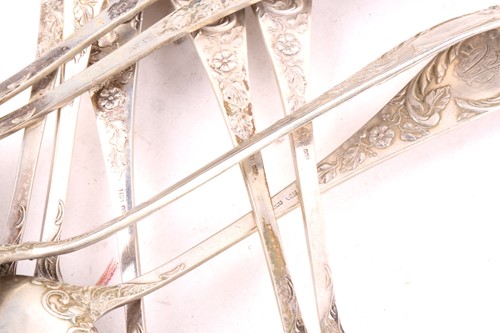 Lot 461 - A loose canteen of German silver flatware,...