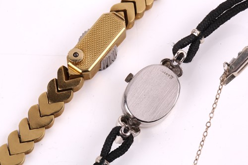 Lot 377 - An Andre Giroud diamond set watch and an 18ct...