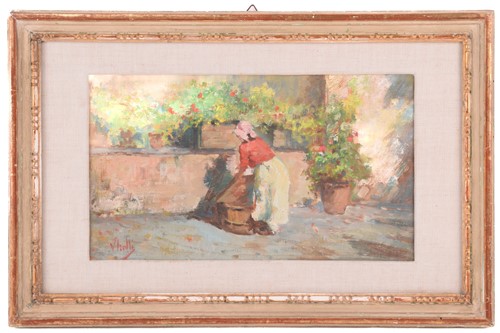 Lot 261 - Vincenzo Irolli (1860 - 1942/49) Italian, Lady...