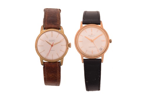 Lot 357 - A Zenith 3600 automatic wristwatch, a Ronet...