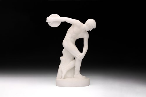 Lot 415 - A classical white carved alabaster figure of...