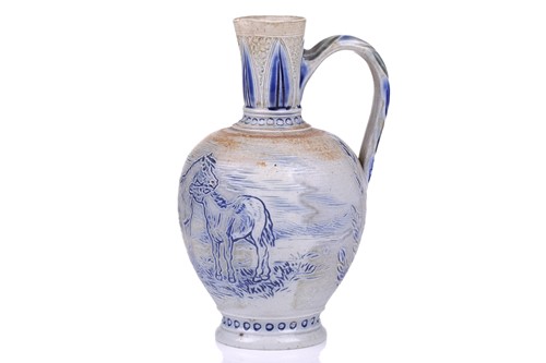 Lot 137 - A Doulton Lambeth stoneware jug, 1884, by...