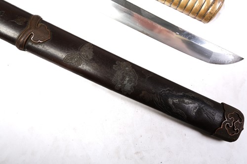 Lot 233 - A Japanese wakizashi, probably Meiji 19th/20th...