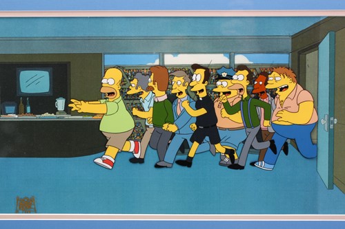 Lot 433 - A 'The Simpsons' animation cel, depicting...