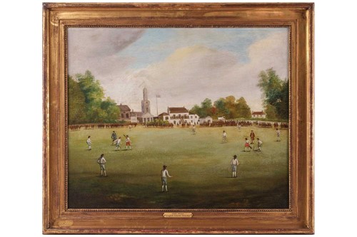 Lot 263 - English School ( late 19th century), a cricket...