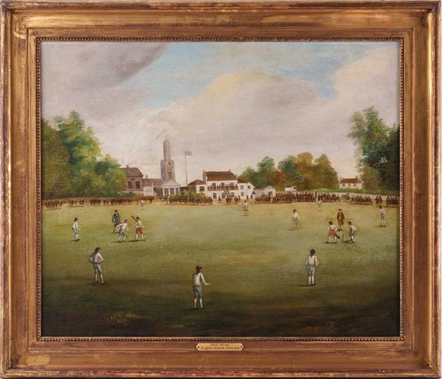 Lot 263 - English School ( late 19th century), a cricket...