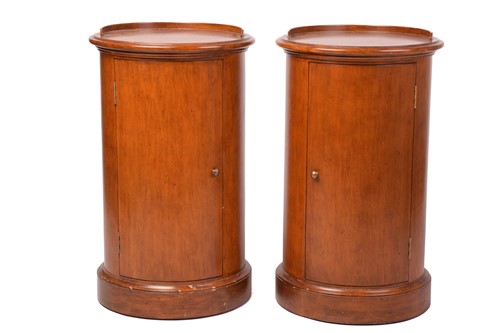 Lot 315 - A pair of Victorian style mahogany cylinder...