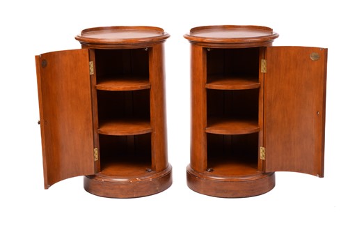 Lot 315 - A pair of Victorian style mahogany cylinder...