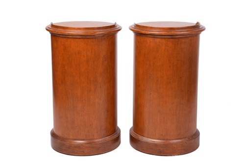 Lot 315 - A pair of Victorian style mahogany cylinder...
