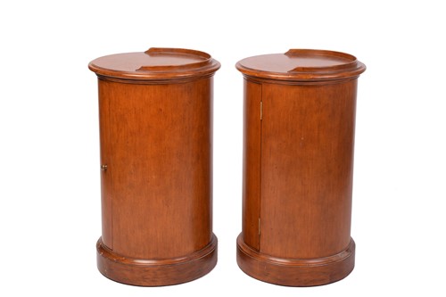 Lot 315 - A pair of Victorian style mahogany cylinder...