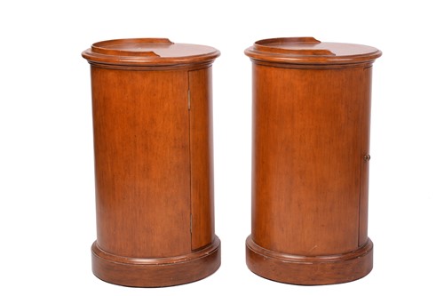 Lot 315 - A pair of Victorian style mahogany cylinder...