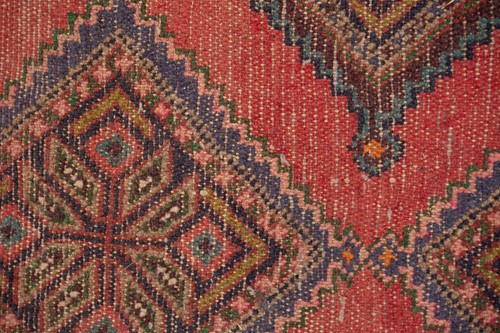 Lot 366 - A Hamadan red ground strip runner, with nine...