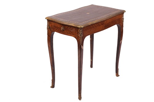 Lot 354 - A Louis XV-style Kingwood lady's bureau plat,...