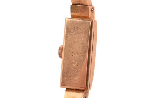 Lot 421 - An 18ct gold Pallas lady's dress watch,...