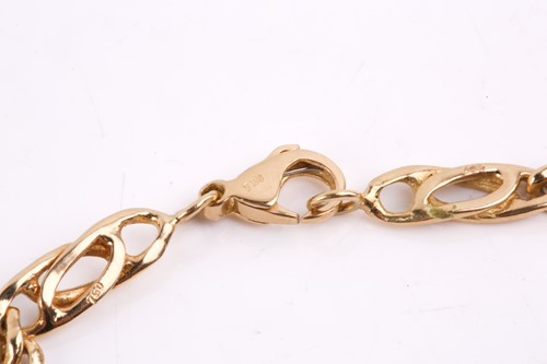Lot 226 - An 18ct yellow gold fancy link bracelet,...