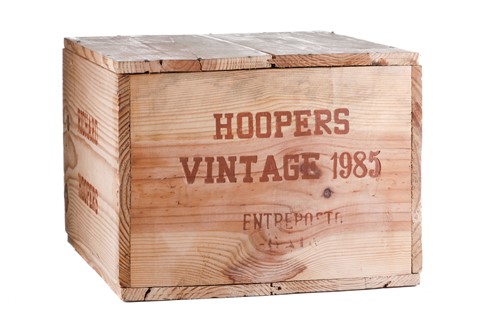 Lot 17 - Case of Hoopers Vintage Port, 1985, opened OWC