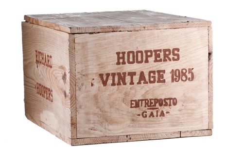 Lot 38 - Case of Hoopers Vintage Port, 1985, opened OWC