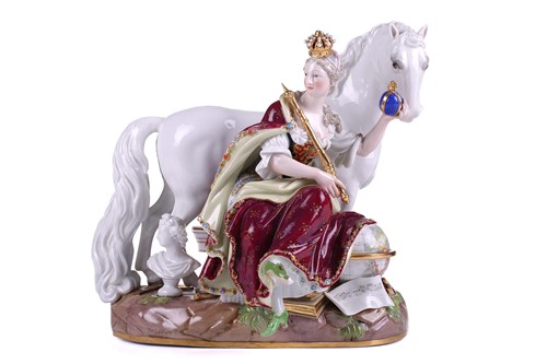 Lot 190 - A fine 19th century Meissen porcelain figurine...