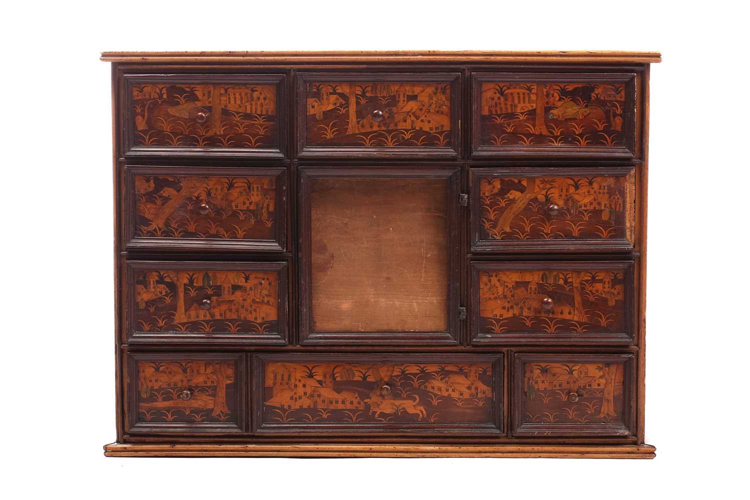 Lot 132 - A South German, Augsburg-type walnut and...