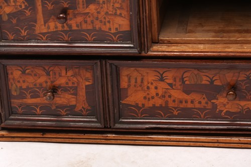 Lot 132 - A South German, Augsburg-type walnut and...