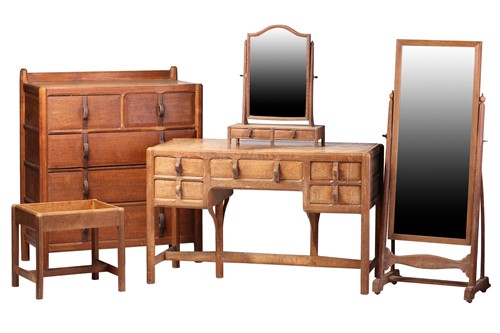Lot 52 - A Gordon Russell bedroom suite in English...
