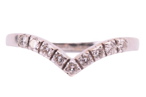 Lot 125 - A diamond ring and earrings; the ring in a...