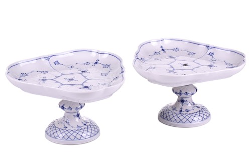 Lot 200 - A pair of Royal Copenhagen porcelain 'Blue...