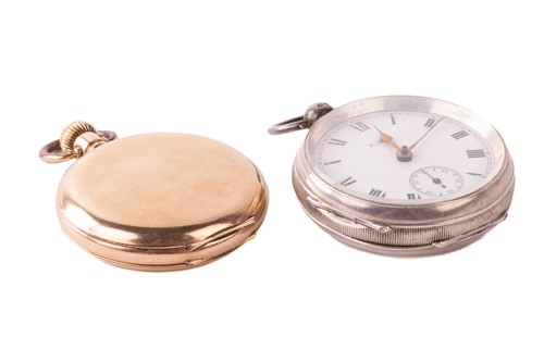 Lot 456 - Two Waltham pocket watches, the first is a...