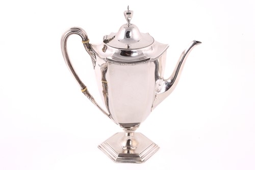 Lot 514 - A George V coffee pot, Birmingham 1924 by...