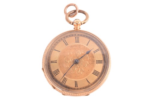 Lot 461 - An open-face pocket watch, featuring a...