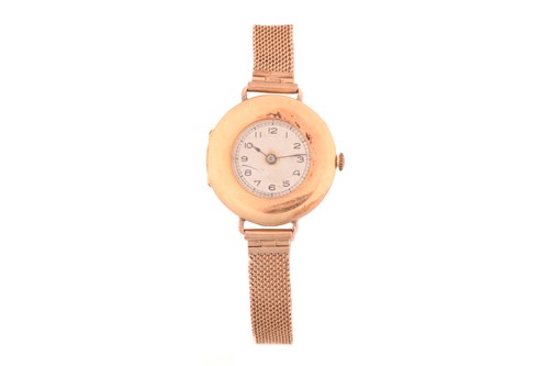 Lot 377 - An 18ct gold lady's wristwatch, featuring a...