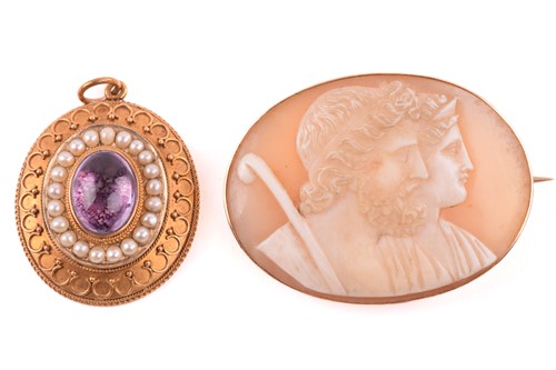 Lot 174 - Two 9ct yellow gold hinged bangles and other...