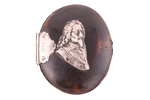 Lot 442 - A George I tortoiseshell and silver mounted...