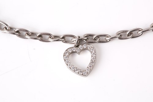 Lot 39 - Tiffany & Co. - a diamond-set heart charm...