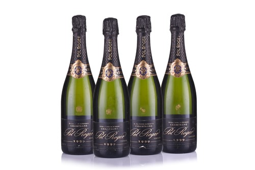 Lot 15 - Four bottles of 1999 Vintager Pol Roger Brut...