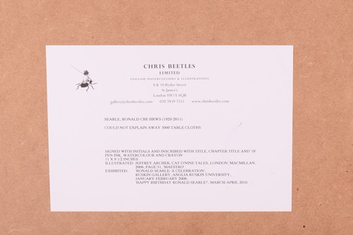 Lot 107 - Ronald Searle (1920 - 2011), 'Could Not...