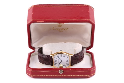 Lot 400 - Cartier. An 18 carat gold Tortue watch. The...