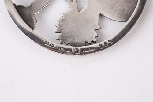 Lot 285 - Georg Jensen - a butterfly brooch, depicting...