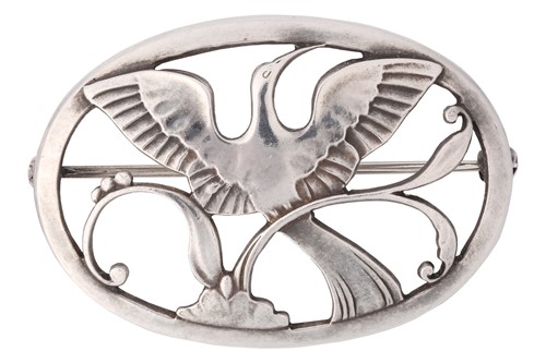 Lot 288 - Georg Jensen - a Bird of Paradise openwork...