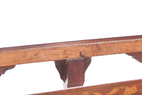 Lot 128 - A Dutch marquetry duet window stool, 19th...