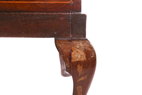 Lot 128 - A Dutch marquetry duet window stool, 19th...