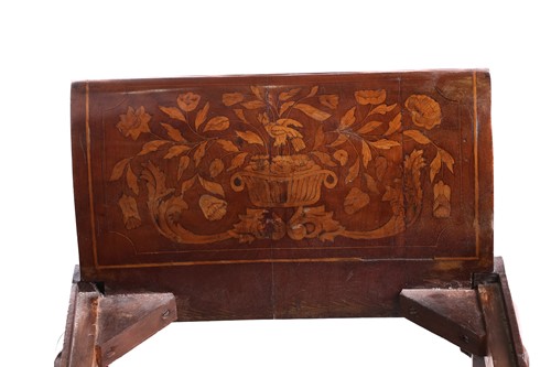 Lot 128 - A Dutch marquetry duet window stool, 19th...