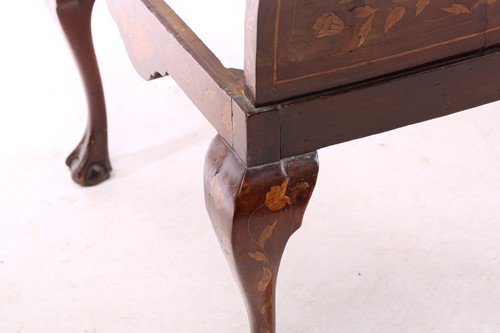 Lot 128 - A Dutch marquetry duet window stool, 19th...