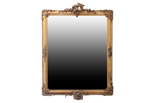 Lot 170 - A 19th century gilt framed mirror, with...