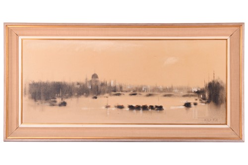 Lot 5 - Anthony Klitz (1917 - 2000), River Thames with...