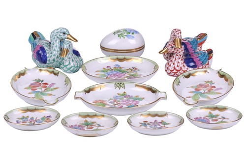 Lot 195 - A collection of Herend Porcelain items,...