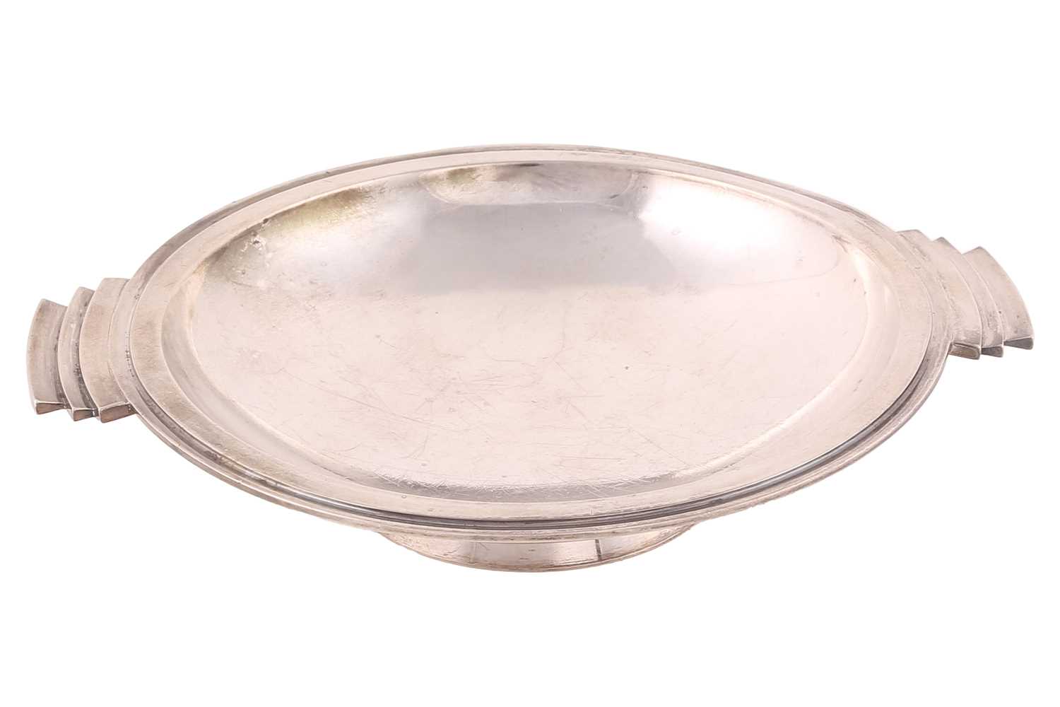 Lot 490 - Georg Jensen - a silver 'Pyramid' round dish,...