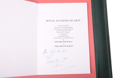 Lot 12 - Edward Wolfe (1897-1981), 'Song of Songs', the...