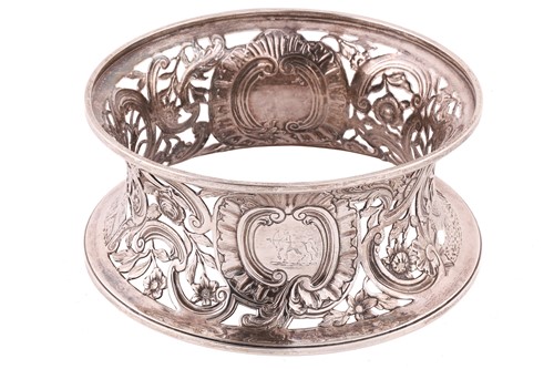 Lot 539 - An Irish silver dish ring, circa 1760, maker's...