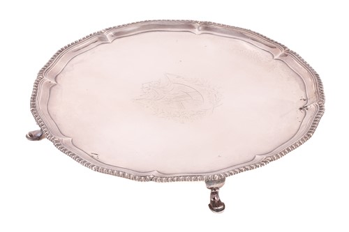 Lot 523 - A George III silver salver, by Richard Carter,...